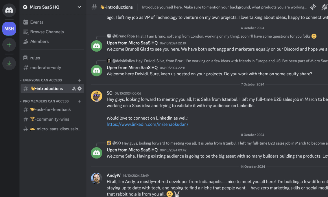 Community Introductions