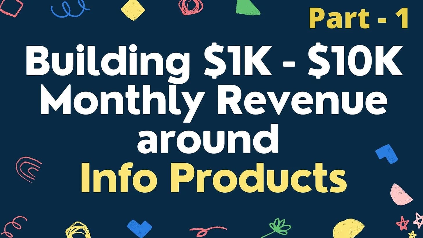 Cover Image for Building $1K - $10K Monthly Revenue around Info Products - Part 1