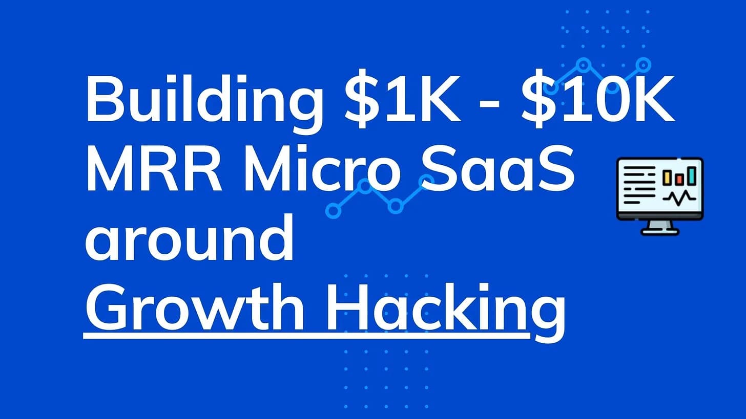 Cover Image for Building $1K - $10K MRR Micro SaaS around Growth Hacking