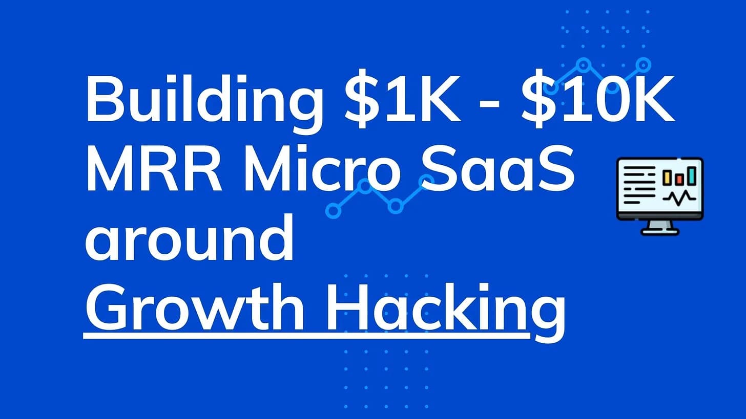 Cover Image for Building $1K - $10K MRR Micro SaaS around Growth Hacking